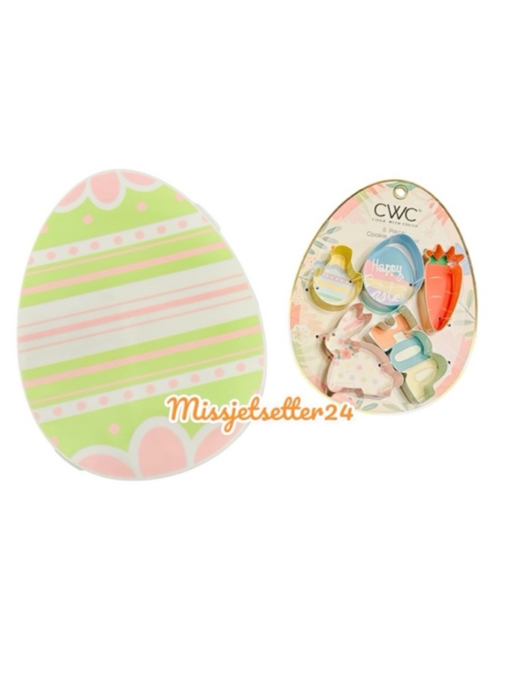 CWC Spring Easter Egg Snack Box Food Storage Container & Cookie Cutters Pastel